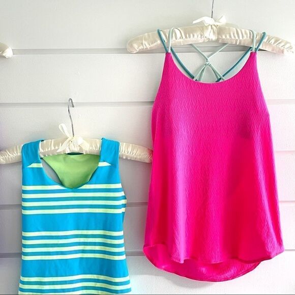 Ivivva Tank Top Lot Double Dutch & Twist Back With Built In Bras Like New 12 - Picture 5 of 10